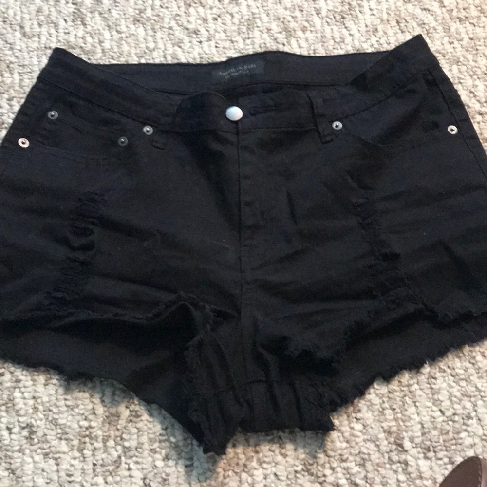American Bazi, Plus size, Black, jean shorts
